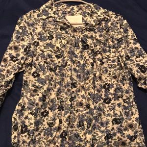 Floral button up top